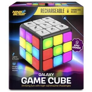 Rechargeable Game Activity Cube - Toys for Boys and Girls - 9 Fun Brain Games